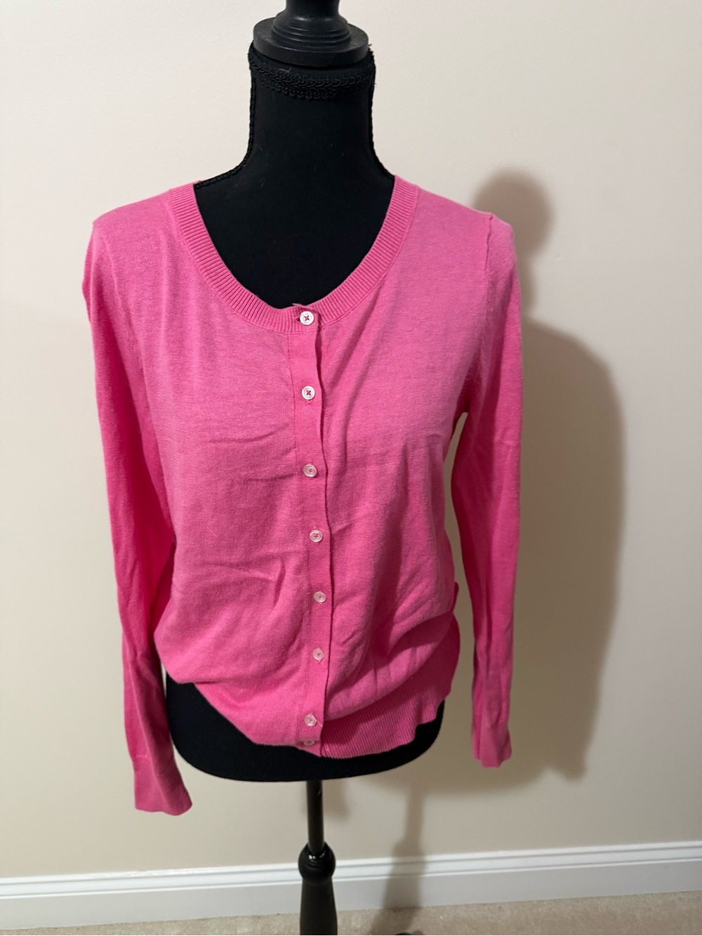 Old Navy Pink Button-Up Cardigan Sweater